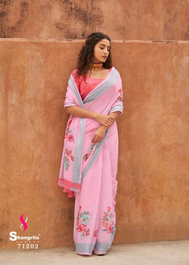 Shangrila Raaga Linen 7 Latest Fancy Party Wear Linen Designer Saree Collection